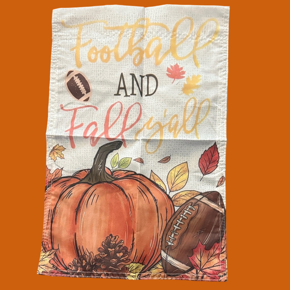 Fall Football Themed garden flag